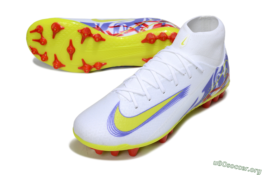 Nike Air Zoom Mercurial Superfly 10 Academy AG Football Boots - White/Purple/Yellow 0
