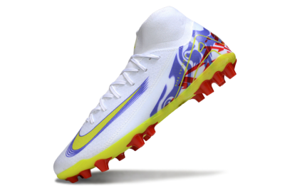 Nike Air Zoom Mercurial Superfly 10 Academy AG Football Boots - White/Purple/Yellow