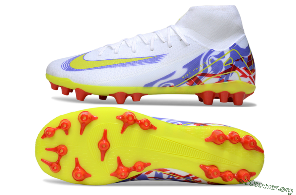 Nike Air Zoom Mercurial Superfly 10 Academy AG Football Boots - White/Purple/Yellow 1