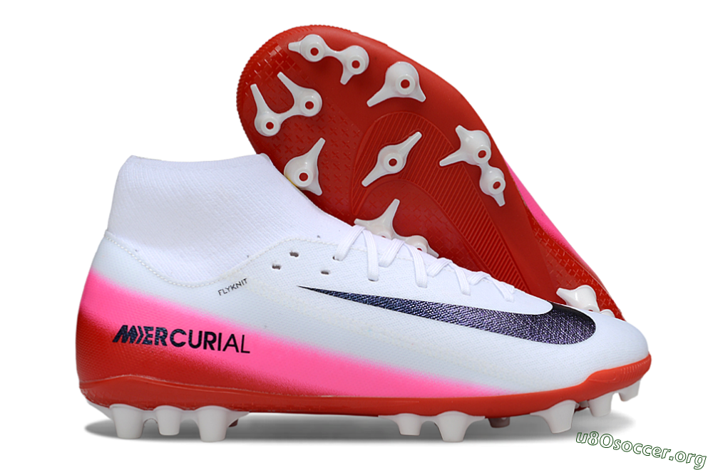 Nike Air Zoom Mercurial Superfly 10 Academy AG Football Boots - White/Black/Pink 2