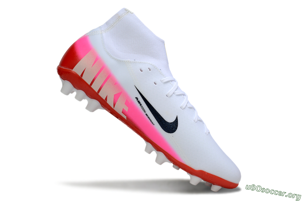 Nike Air Zoom Mercurial Superfly 10 Academy AG Football Boots - White/Black/Pink 4
