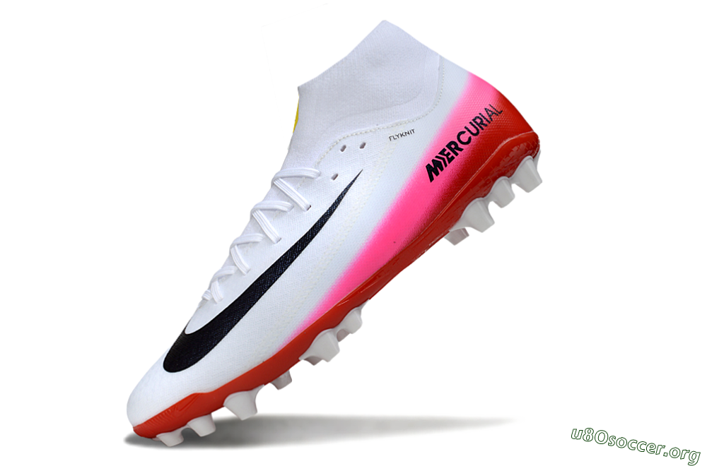 Nike Air Zoom Mercurial Superfly 10 Academy AG Football Boots - White/Black/Pink 5