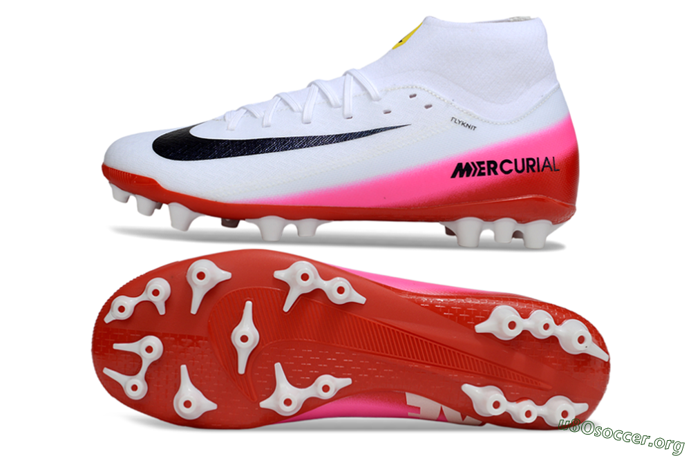 Nike Air Zoom Mercurial Superfly 10 Academy AG Football Boots - White/Black/Pink 1