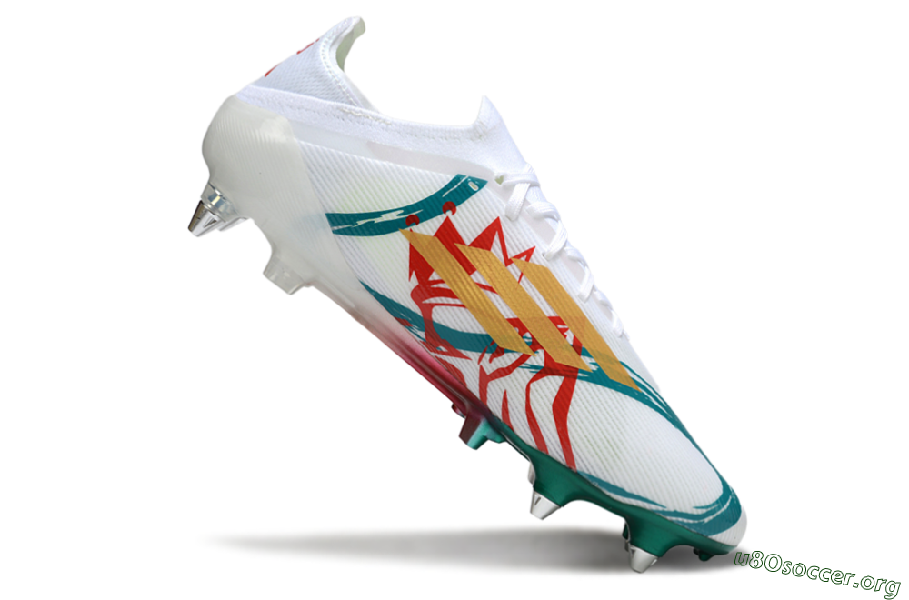 Adidas F50 Elite SG Football Boots - White/Green/Gold/Red 4