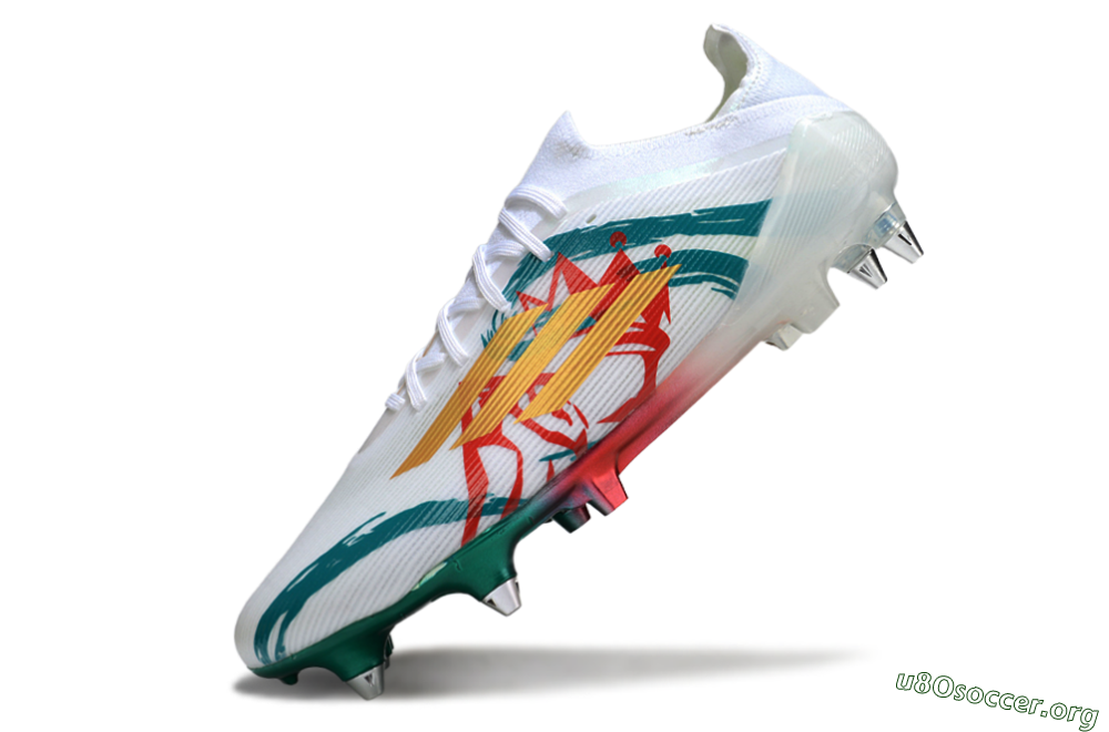 Adidas F50 Elite SG Football Boots - White/Green/Gold/Red 5