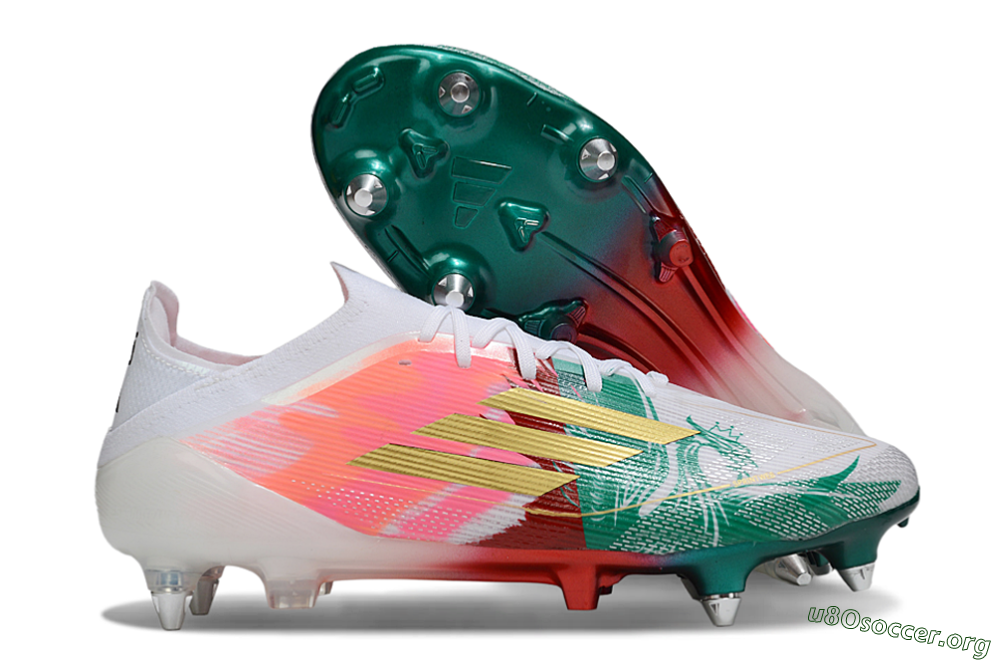 Adidas F50 Elite SG Football Boots - White/Green/Gold/Red 2
