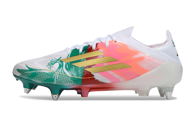 Adidas F50 Elite SG Football Boots - White/Green/Gold/Red