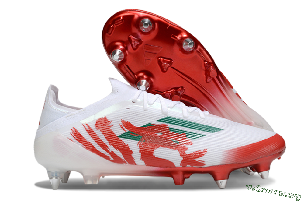 Adidas F50 Elite SG Football Boots - White/Green/Red 2