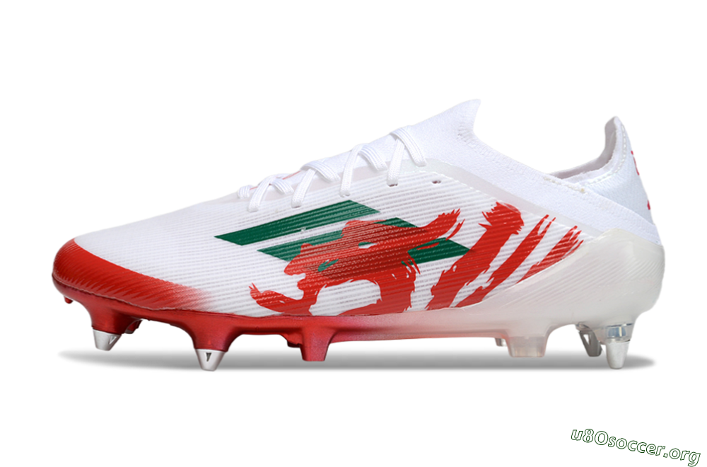 Adidas F50 Elite SG Football Boots - White/Green/Red 3