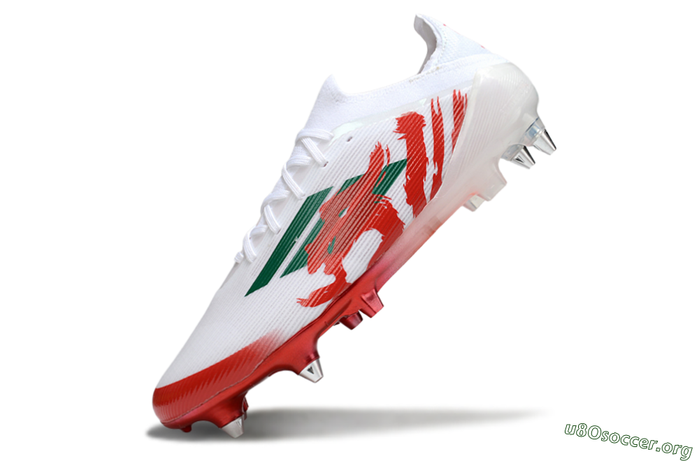 Adidas F50 Elite SG Football Boots - White/Green/Red 5
