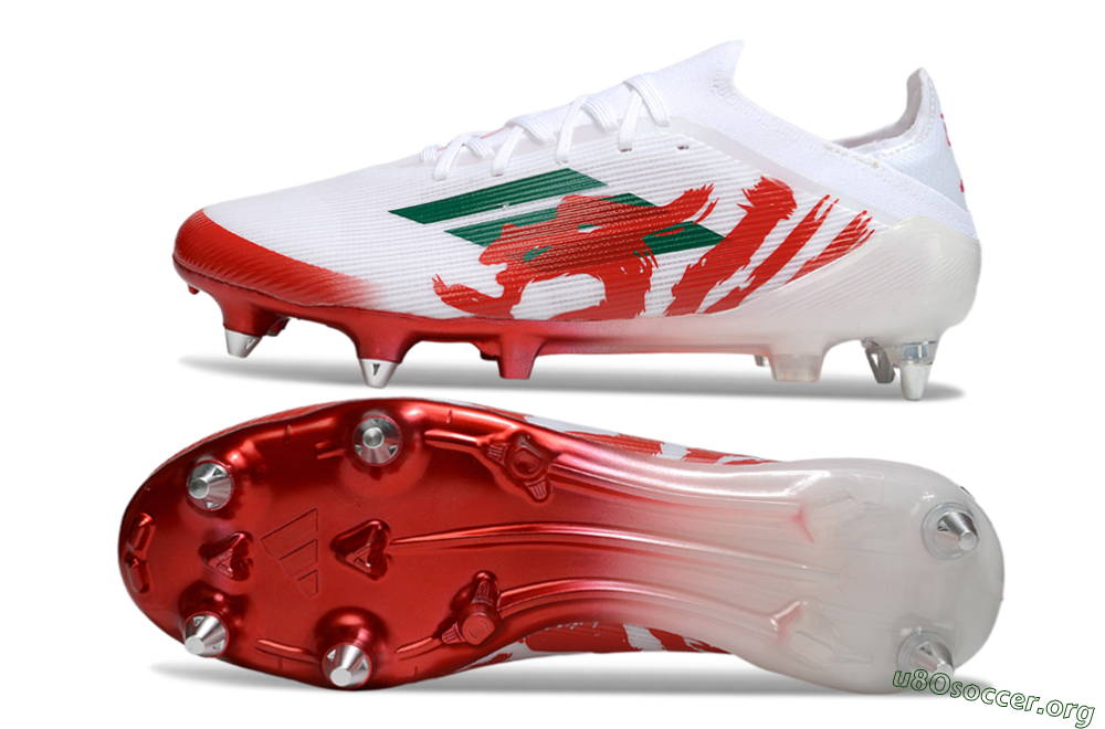 Adidas F50 Elite SG Football Boots - White/Green/Red 1