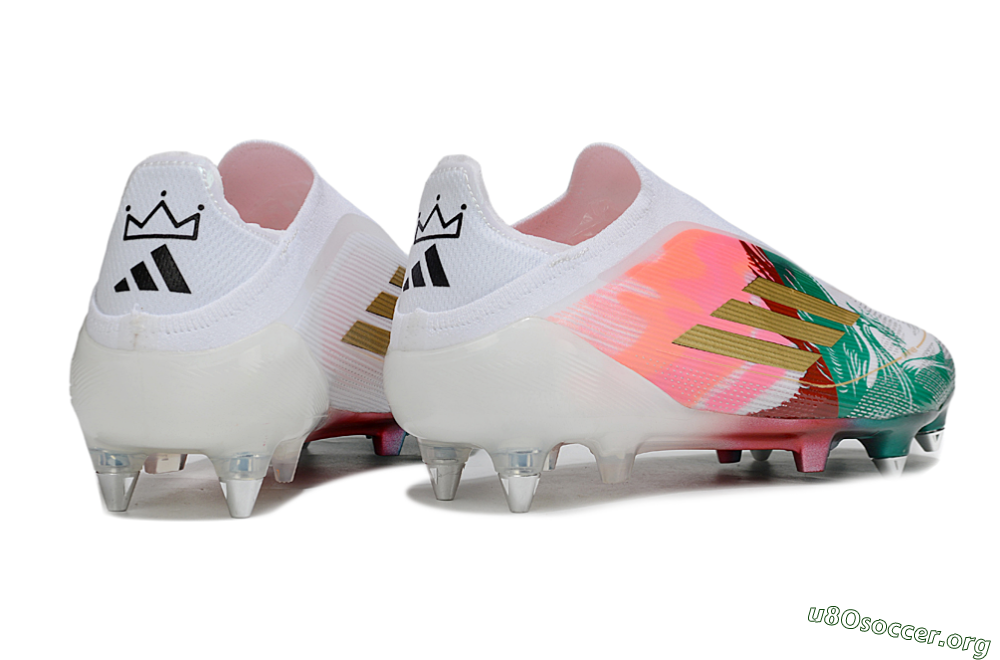 Adidas F50 Elite Laceless SG Football Boots - White/Green/Gold/Red 6