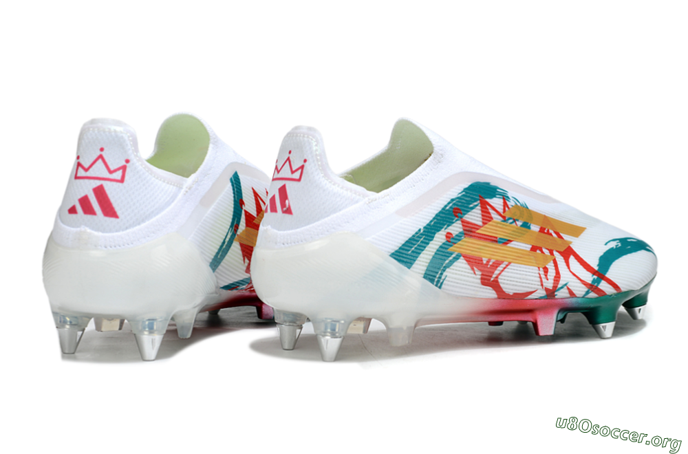 Adidas F50 Elite Laceless SG Football Boots - White/Green/Gold/Red 6