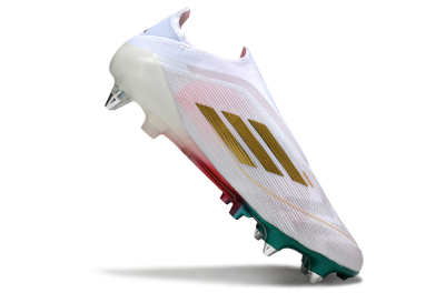Adidas F50 Elite Laceless SG Football Boots - White/Green/Gold/Red
