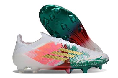Adidas F50 Elite FG Football Boots - White/Green/Gold/Red