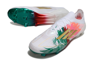 Adidas F50 Elite FG Football Boots - White/Green/Gold/Red