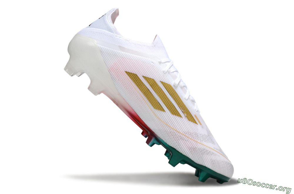 Adidas F50 Elite FG Football Boots - White/Green/Gold/Red 4