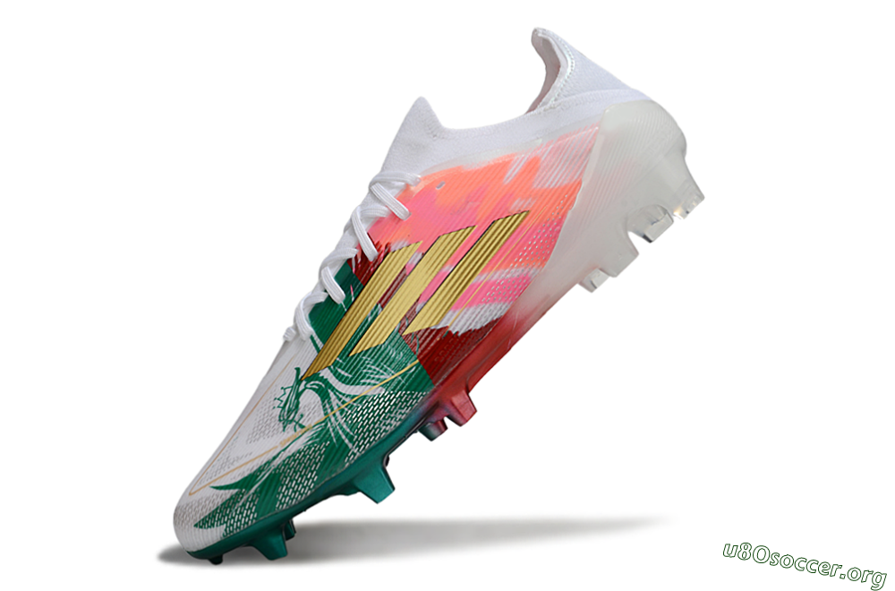 Adidas F50 Elite FG Football Boots - White/Green/Gold/Red 5