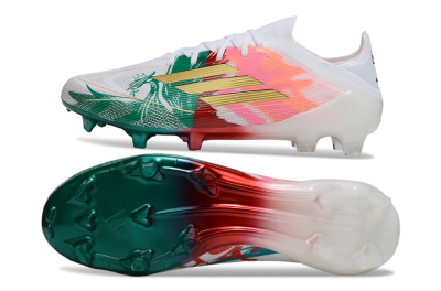 Adidas F50 Elite FG Football Boots - White/Green/Gold/Red