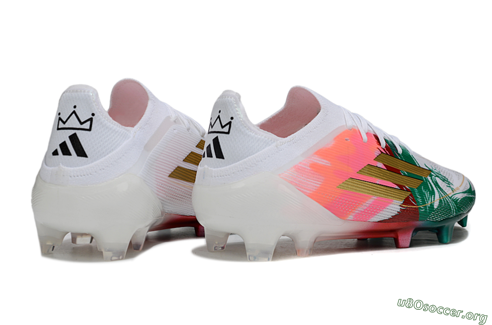 Adidas F50 Elite FG Football Boots - White/Green/Gold/Red 6