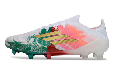 Adidas F50 Elite FG Football Boots - White/Green/Gold/Red
