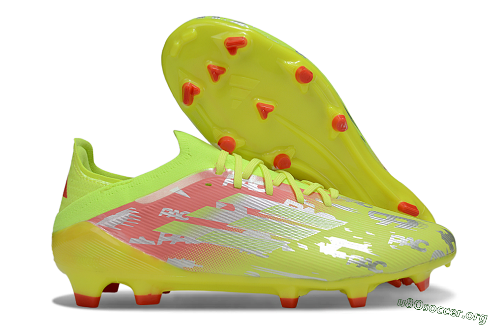 Adidas F50 Elite FG Football Boots - Yellow/Silver/Red 2