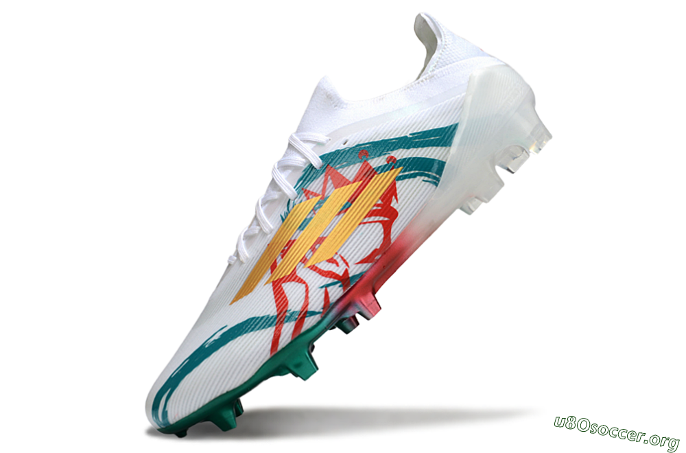 Adidas F50 Elite FG Football Boots - White/Green/Gold/Red 5