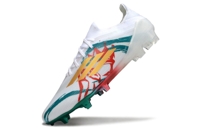 Adidas F50 Elite FG Football Boots - White/Green/Gold/Red