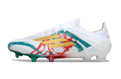 Adidas F50 Elite FG Football Boots - White/Green/Gold/Red