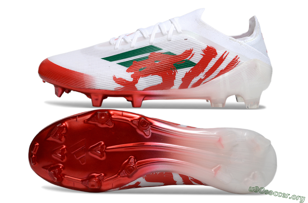 Adidas F50 Elite FG Football Boots - White/Green/Red 1