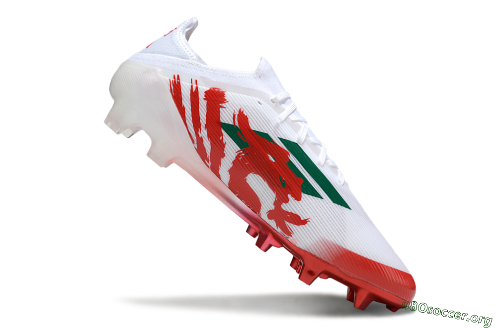Adidas F50 Elite FG Football Boots - White/Green/Red 4