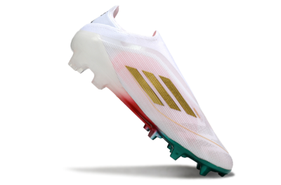 Adidas F50 Elite Laceless FG Football Boots - White/Green/Gold/Red