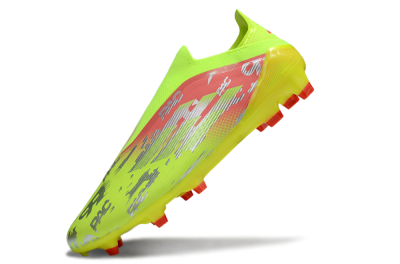 Adidas F50 Elite Laceless FG Football Boots - Yellow/Silver/Red