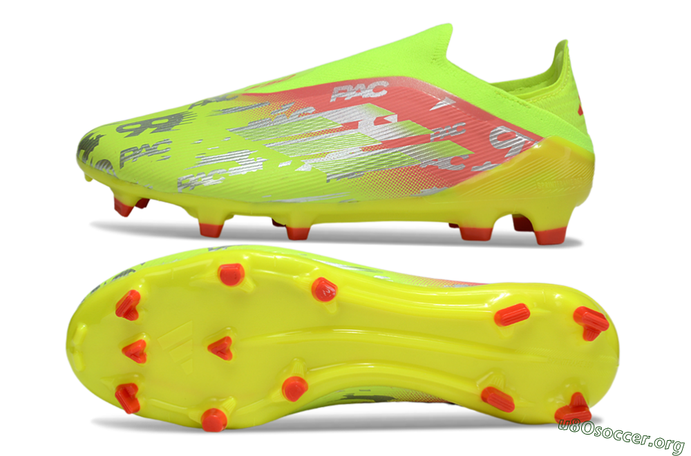 Adidas F50 Elite Laceless FG Football Boots - Yellow/Silver/Red 1