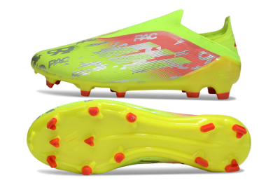 Adidas F50 Elite Laceless FG Football Boots - Yellow/Silver/Red