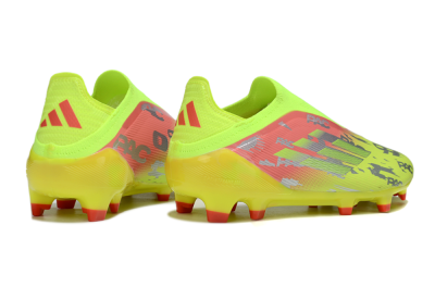 Adidas F50 Elite Laceless FG Football Boots - Yellow/Silver/Red
