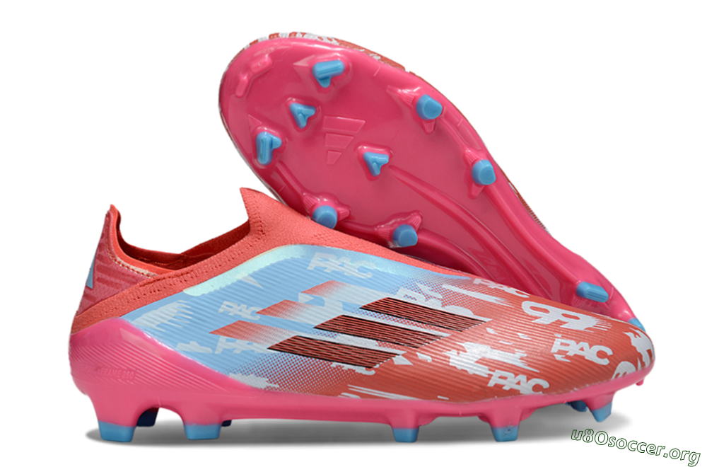 Adidas F50 Elite Laceless FG Football Boots - Red/Blue/Pink 2