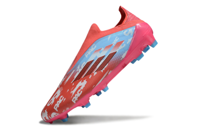 Adidas F50 Elite Laceless FG Football Boots - Red/Blue/Pink