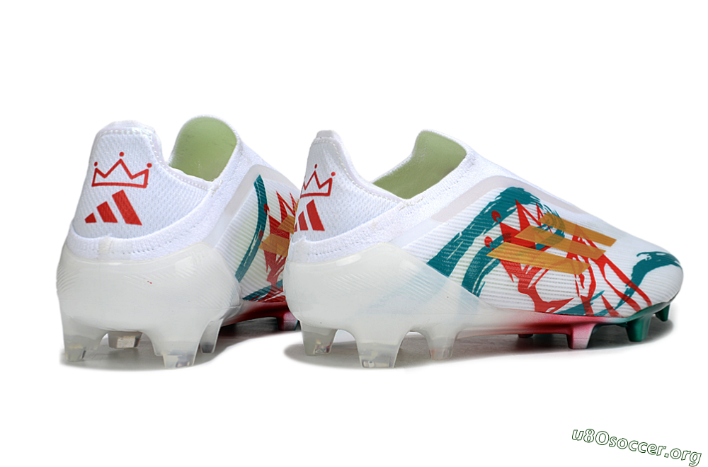Adidas F50 Elite Laceless FG Football Boots - White/Green/Gold/Red 6