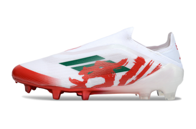 Adidas F50 Elite Laceless FG Football Boots - White/Green/Red