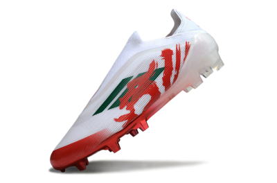 Adidas F50 Elite Laceless FG Football Boots - White/Green/Red