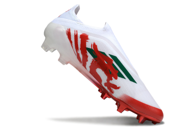 Adidas F50 Elite Laceless FG Football Boots - White/Green/Red