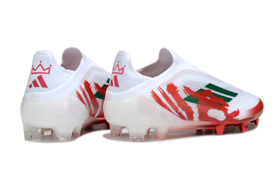 Adidas F50 Elite Laceless FG Football Boots - White/Green/Red