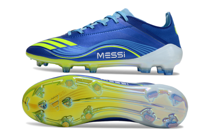 Messi x Adidas F50 Elite FG Football Boots - Blue/Jade/Yellow