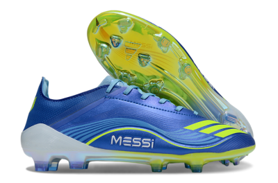 Messi x Adidas F50 Elite FG Football Boots - Blue/Jade/Yellow