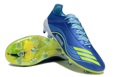 Messi x Adidas F50 Elite FG Football Boots - Blue/Jade/Yellow