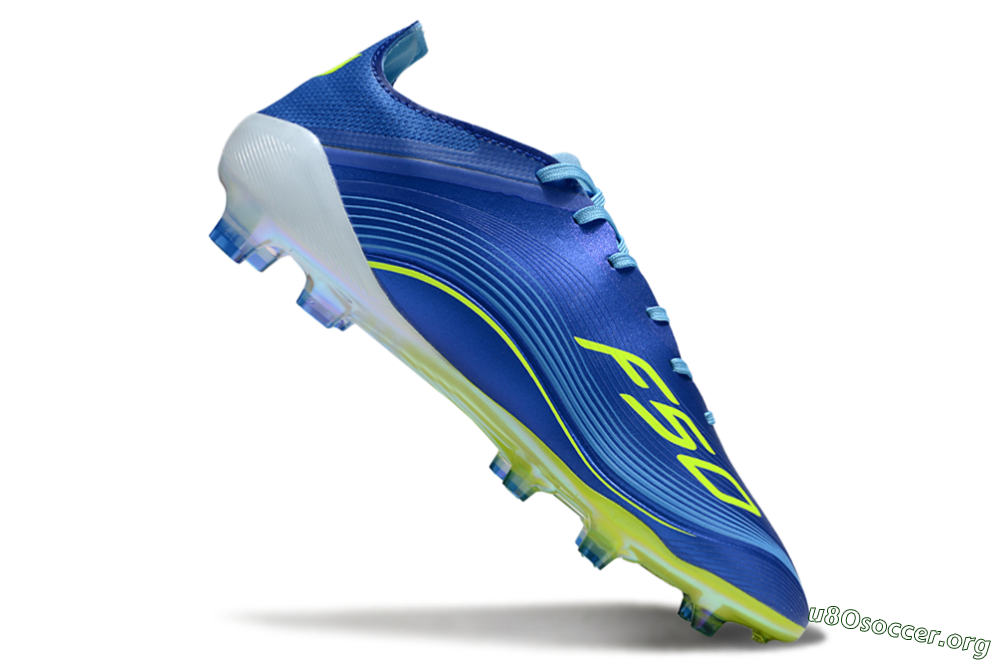 Messi x Adidas F50 Elite FG Football Boots - Blue/Jade/Yellow 4