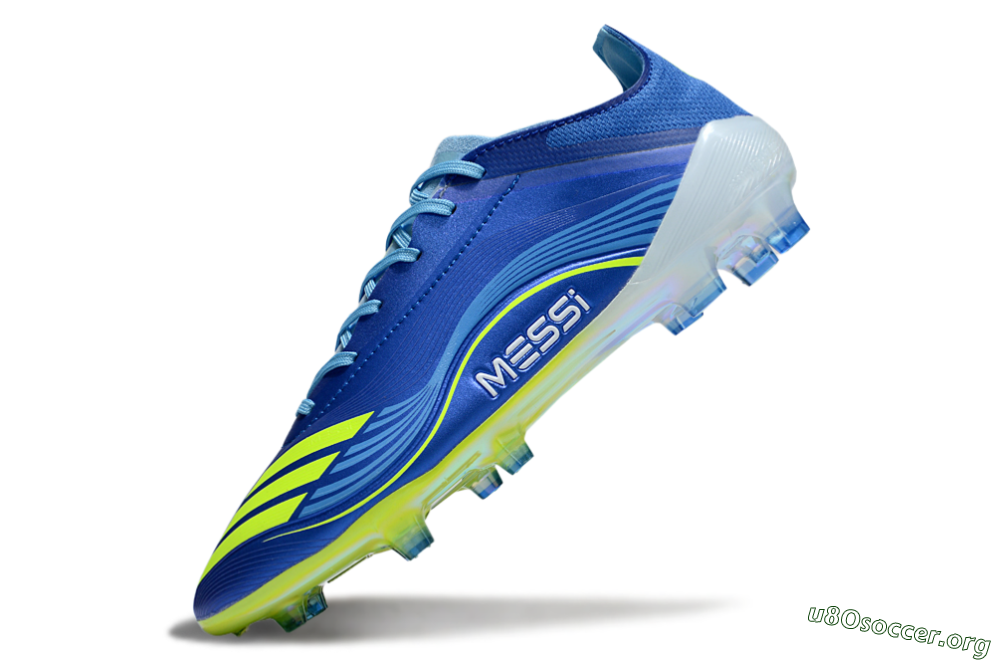 Messi x Adidas F50 Elite FG Football Boots - Blue/Jade/Yellow 5