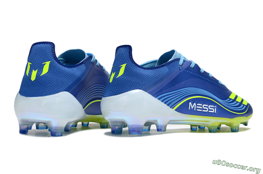 Messi x Adidas F50 Elite FG Football Boots - Blue/Jade/Yellow 6