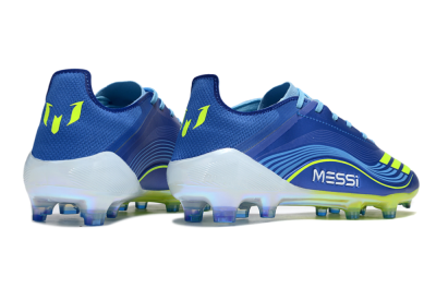 Messi x Adidas F50 Elite FG Football Boots - Blue/Jade/Yellow